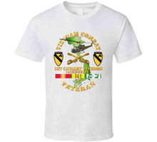 Load image into Gallery viewer, Army - Vietnam Combat Cavalry Veteran With 1st Cavalry Division Shoulder Sleeve Insignia V1 - T Shirt, Premium & Hoodie