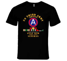 Load image into Gallery viewer, 3rd United States Army - Gulf War 1990 to 1991 with Service Ribbons, Southwest Asia Service Medal with 2 Bronze Stars T Shirt, Hoodie and Premium
