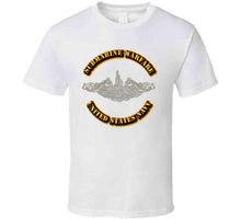 Load image into Gallery viewer, Navy - Submarine Badge - Silver T Shirt