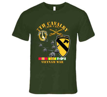 Load image into Gallery viewer, Army - 7th Cavalry Regiment (Air Cavalry) - 1st Cavalry Division with Vietnam Service Ribbons Hoodie, Tshirt and Premium