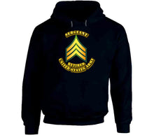 Load image into Gallery viewer, Sergeant - E5 - w Text - Retired - Hoodie