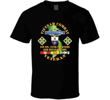 Load image into Gallery viewer, Army - Vietnam Combat Infantry Veteran With 1st Battalion 22nd Infantry - 4th Infantry Division Shoulder Sleeve Insignia -T-Shirts - Classic