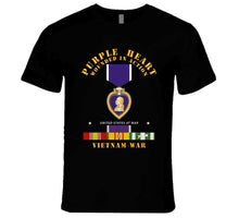 Load image into Gallery viewer, Purple Heart - Wia W Vn Svc W Purple Heart Ribbon T Shirt