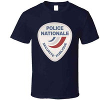 Load image into Gallery viewer, Police Nationale France Police Patch Blanc T Shirt