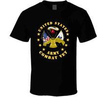 Load image into Gallery viewer, Emblem - US Army Center - Combat Veteran - T-Shirts - Classic