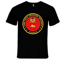 Load image into Gallery viewer, Army - 33rd Field Artillery Regiment - Veteran with Coat of Arms T Shirt - Premium