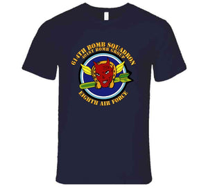 614th Bomb Squadron - 401st Bomb Group - 8th Air Force with Text T Shirt, Hoodie and Premium