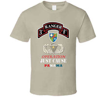 Load image into Gallery viewer, Army - 3rd Rgr Bn With Dui - Basic Airborne W Combat Jump Star W Opn Just Cause Txt X 300 Classic T Shirt, Crewneck Sweatshirt, Hoodie, Long Sleeve, Mug