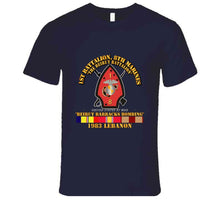 Load image into Gallery viewer, USMC - 1st Battalion, 8th Marines - Beirut Barracks Bombing With Service Ribbons T Shirt, Hoodie and Premium