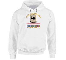 Load image into Gallery viewer, Army - 758th Tank Battalion, "Tuskers", World War II with European Theater Service Ribbons - T Shirt, Premium and Hoodie