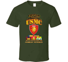 Load image into Gallery viewer, USMC - III Marine Amphibious Force, Khe Sanh 1968, Vietnam Veteran, with Vietnam Service Ribbons (Medals) - T Shirt, Premium and Hoodie