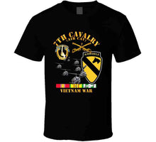 Load image into Gallery viewer, Army - 7th Cavalry Regiment (Air Cavalry) - 1st Cavalry Division with Vietnam Service Ribbons Hoodie, Tshirt and Premium