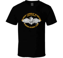 Load image into Gallery viewer, Navy - Seabee Combat Warfare, Specialist Badge, Emblem with Text - T-Shirts - Classic