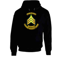Load image into Gallery viewer, Sergeant - E5 - w Text - Retired - Hoodie