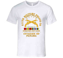 Load image into Gallery viewer, Just Cause - 511th Military Police Company - Fort Drum, New York With Service Ribbons T Shirt, Premium and Hoodie