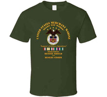 Load image into Gallery viewer, United States Merchant Marines - Operation Desert Shield, Storm with Desert Storm and Desert Shield Service Ribbons - T Shirt, Premium and Hoodie
