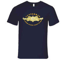Load image into Gallery viewer, Uscg - Cutterman Badge - Officer - Gold T Shirt