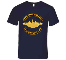 Load image into Gallery viewer, Navy - Submarine Badge - Gold - T-Shirts - Premium