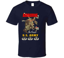Load image into Gallery viewer, Airborne w Background W Badges T Shirt