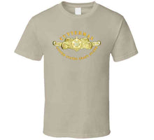 Load image into Gallery viewer, Uscg - Cutterman Badge - Officer - Gold T Shirt