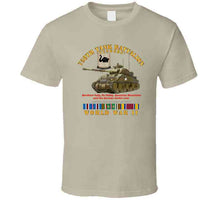 Load image into Gallery viewer, Army - 758th Tank Battalion, "Tuskers", with Tank, World War II with European Theater Service Ribbons - T Shirt, Premium and Hoodie