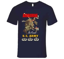 Load image into Gallery viewer, Airborne w Background W Badges T Shirt