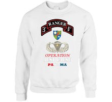 Load image into Gallery viewer, Army - 3rd Rgr Bn With Dui - Basic Airborne W Combat Jump Star W Opn Just Cause Txt X 300 Classic T Shirt, Crewneck Sweatshirt, Hoodie, Long Sleeve, Mug