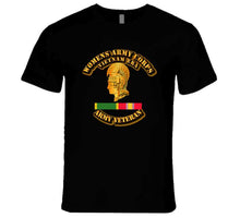 Load image into Gallery viewer, Womens Army Corps Vietnam Era - with National Defense Service Medal - WAC T Shirt - Premium