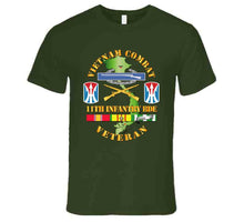Load image into Gallery viewer, Army - Vietnam Combat, Veteran, 11th Infantry Brigade with Shoulder Sleeve Insignia T Shirt, Premium and Hoodie