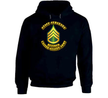 Load image into Gallery viewer, Staff Sergeant - E6 - w Text - Retired - Hoodie