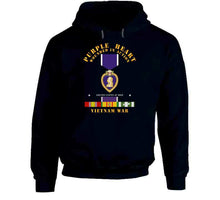 Load image into Gallery viewer, Purple Heart - Wia W Vn Svc W Purple Heart Ribbon T Shirt
