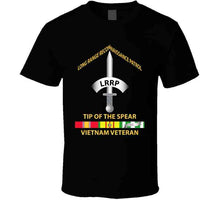 Load image into Gallery viewer, Army - Badge, Long Range, Reconnaissance Patrol (LRRP), "Tip Of The Spear" with Vietnam War Service Ribbons - T-Shirts - Classic