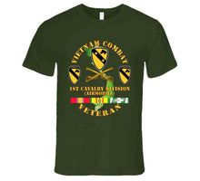 Load image into Gallery viewer, Army - Vietnam Combat Veteran With 1st Cavalry Division, Unit Crest - T-Shirts - Premium