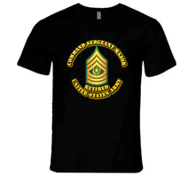 Load image into Gallery viewer, Command Sergeant Major - E9 - w Text - Retired - T-Shirts - Premium
