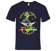 Load image into Gallery viewer, Army - Vietnam Combat Veteran Door Gunner - Air Assault with Vietnam Service Ribbons T-shirt, Premium, Hoodie