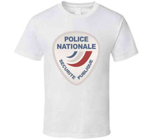 Load image into Gallery viewer, Police Nationale France Police Patch Blanc T Shirt