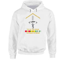Load image into Gallery viewer, Army - Badge, Long Range, Reconnaissance Patrol (LRRP), "Tip Of The Spear" with Vietnam War Service Ribbons - Hoodie