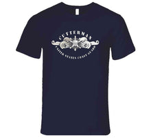 Load image into Gallery viewer, Uscg - Cutterman Badge - Enlisted - Silver T Shirt
