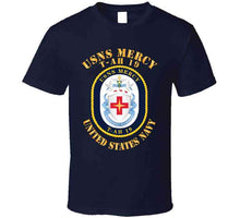 Load image into Gallery viewer, Usns Mercy (t-ah 19) - Crest X 300 T Shirt