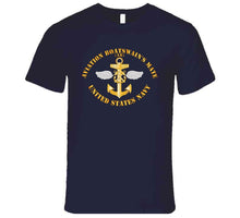 Load image into Gallery viewer, Navy - Rate - Aviation Boatswain's Mate Pin with Text - T Shirt - Premium