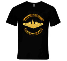 Load image into Gallery viewer, Navy - Submarine Badge - Gold - T-Shirts - Premium