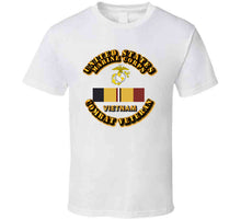 Load image into Gallery viewer, USMC - Combat Action Ribbon - Combat Veteran - Vietnam T Shirt, Premium and Hoodie