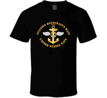 Load image into Gallery viewer, Navy - Rate - Aviation Boatswain's Mate Pin with Text - T Shirt - Classic