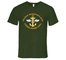 Load image into Gallery viewer, Navy - Rate - Aviation Boatswain's Mate Pin with Text - T Shirt - Premium