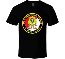 Load image into Gallery viewer, Army - 2nd Armored Cavalry Regiment Distinctive Unit Insignia - Red White - Battle Of 73 Easting T Shirt - Classic