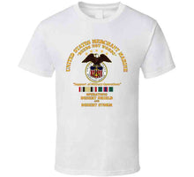 Load image into Gallery viewer, United States Merchant Marines - Operation Desert Shield, Storm with Desert Storm and Desert Shield Service Ribbons - T Shirt, Premium and Hoodie