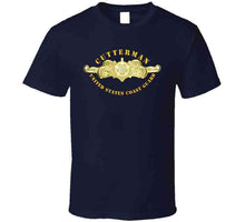 Load image into Gallery viewer, Uscg - Cutterman Badge - Officer - Gold T Shirt