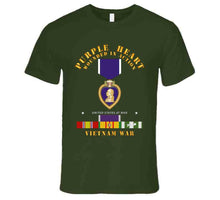 Load image into Gallery viewer, Purple Heart - Wia W Vn Svc W Purple Heart Ribbon T Shirt