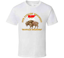 Load image into Gallery viewer, Army - 9th Cavalry Regiment - Buffalo Soldiers W 9th Cav Guidon - T-Shirts - Classic