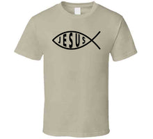 Load image into Gallery viewer, Jesus Fish w Jesus txt - T-Shirts - Classic